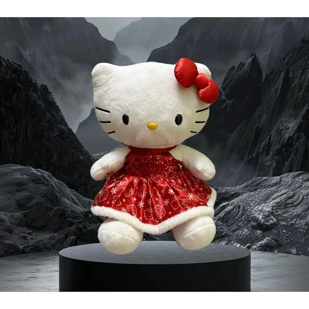 Sanrio Hello Kitty  Holidays Plush in Red and White Holiday Dress